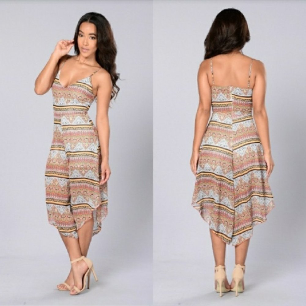 Fashion Nova • Floral Spaghetti Strap Jumpsuit